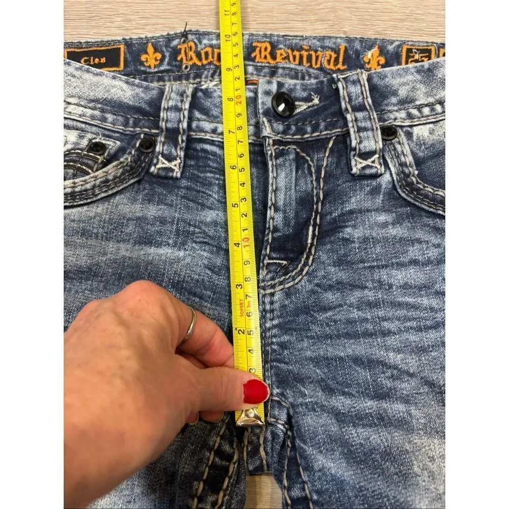 Rock Revival mid rise ankle skinny jeans size 25